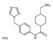 4-(aminomethyl)-N-[4-(1,2,4-triazol-1-ylmethyl)phenyl]cyclohexane-1-carboxamide,hydrochloride结构式