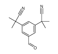 5-Formyl-α,α,α',α'-tetramethyl-1,3-benzenediacetonitrile结构式