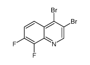 3,4-dibromo-7,8-difluoroquinoline结构式
