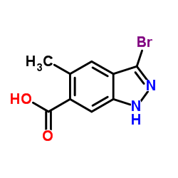 3-Bromo-5-methyl-1H-indazole-6-carboxylic acid structure