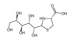 2-(d-galacto-pentylhydroxypentyl)-4(r)-1,3-thiazolidine-4-carboxylic acid结构式