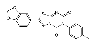 2-(1,3-benzodioxol-5-yl)-6-(4-methylphenyl)-[1,3,4]thiadiazolo[3,2-a][1,3,5]triazine-5,7-dione Structure