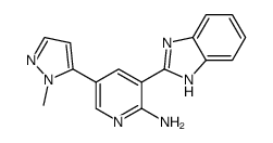 3-(1H-benzimidazol-2-yl)-5-(2-methyl-2H-pyrazol-3-yl)-pyridin-2-ylamine结构式