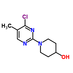1-(4-Chloro-5-methyl-2-pyrimidinyl)-4-piperidinol结构式