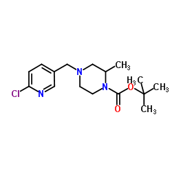 2-Methyl-2-propanyl 4-[(6-chloro-3-pyridinyl)methyl]-2-methyl-1-piperazinecarboxylate Structure