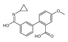 2-[3-(cyclopropylcarbamoyl)phenyl]-5-methoxybenzoic acid Structure