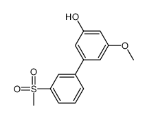 3-methoxy-5-(3-methylsulfonylphenyl)phenol结构式