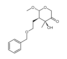 (4S,5R,6R)-5-(2-(benzyloxy)ethyl)-4-hydroxy-6-methoxy-4-methyldihydro-2H-pyran-3(4H)-one Structure