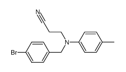 N-(4-bromobenzyl) N-(2-cyanoethyl)-4-methylaniline结构式