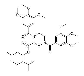 (5-methyl-2-propan-2-ylcyclohexyl) 1,4-bis(3,4,5-trimethoxybenzoyl)piperazine-2-carboxylate Structure