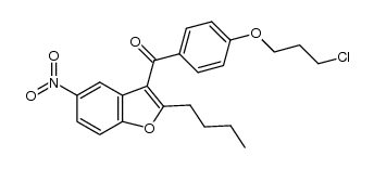 (4-(3-chloropropoxy)phenyl)(2-butyl-5-nitrobenzofuran-3-yl)methanone结构式