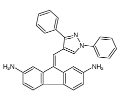9-[(1,3-diphenylpyrazol-4-yl)methylidene]fluorene-2,7-diamine Structure