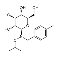 N-(4-methylbenzyl)-N-(b-D-glucopyranosyl)-O-iso-propylhydroxylamine Structure