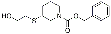(R)-3-(2-Hydroxy-ethylsulfanyl)-piperidine-1-carboxylic acid benzyl ester结构式