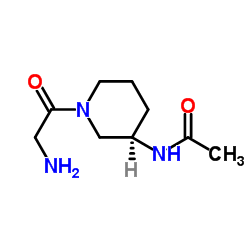 N-[(3R)-1-Glycyl-3-piperidinyl]acetamide结构式