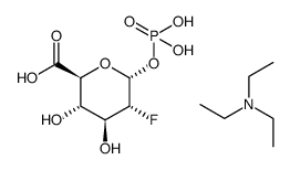 triethylamine (2S,3S,4S,5R,6R)-5-fluoro-3,4-dihydroxy-6-(phosphonooxy)tetrahydro-2H-pyran-2-carboxylate Structure