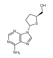 ((2S,5S)-5-(6-amino-9H-purin-9-yl)tetrahydrothiophen-2-yl)methanol结构式