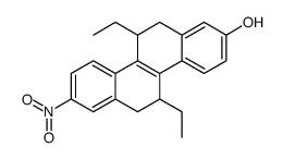 2-nitro-5,11-diethyl-5,6,11,12-tetrahydrochrysen-8-ol结构式