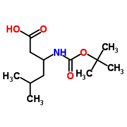 3-tert-Butoxycarbonylamino-5-methyl-hexanoic acid Structure