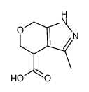 3-methyl-1,4,5,7-tetrahydropyrano[3,4-c]pyrazole-4-carboxylicacid structure