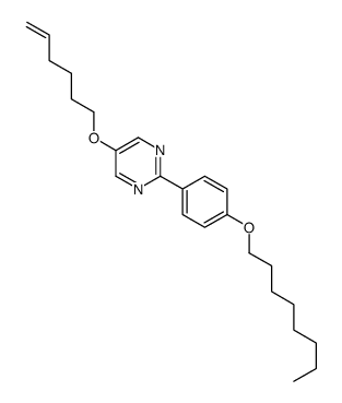 5-hex-5-enoxy-2-(4-octoxyphenyl)pyrimidine结构式