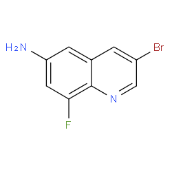 3-broMo-8-fluoroquinolin-6-aMine structure