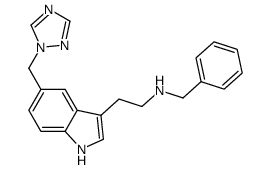 N-Benzyl-2[5-(1,2,4-triazol-1-ylmethyl)-1H-indol-3-yl]ethylamine结构式