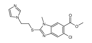 methyl 5-chloro-2-{[2-(1H-imidazol-1-yl)ethyl]sulfanyl}-1-methyl-1H-benzimidazole-6-carboxylate Structure