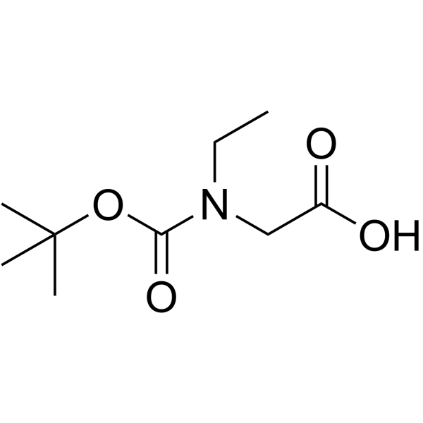 Boc-N-ethylglycine structure