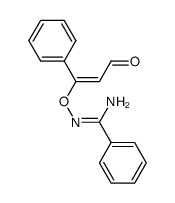 N'-((3-oxo-1-phenylprop-1-en-1-yl)oxy)benzimidamide Structure