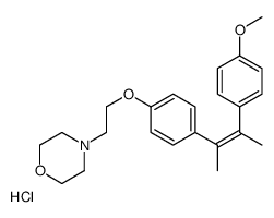 4-[2-[4-[(E)-3-(4-methoxyphenyl)but-2-en-2-yl]phenoxy]ethyl]morpholine,hydrochloride Structure