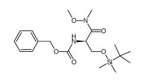 (R)-2-(CBZ-AMINO)-3-(TERT-BUTYL-DIMETHYLSILYLOXY)-N-METHOXY-N-METHYLPROPANAMIDE picture