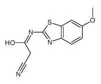 2-cyano-N-(6-methoxy-1,3-benzothiazol-2-yl)acetamide结构式