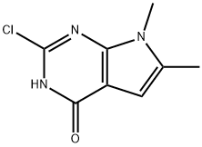 2-chloro-6,7-dimethyl-3H,4H,7H-pyrrolo[2,3-d]pyrimidin-4-one Structure