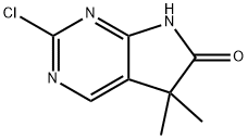 2-氯-5,5-二甲基-5H,6H,7H-吡咯并[2,3-D]嘧啶-6-酮结构式