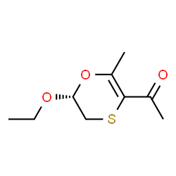 Ethanone, 1-(6-ethoxy-5,6-dihydro-2-methyl-1,4-oxathiin-3-yl)-, (R)- (9CI)结构式