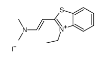 2-(3-ethyl-1,3-benzothiazol-3-ium-2-yl)-N,N-dimethylethenamine,iodide Structure