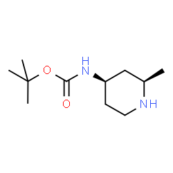 tert-Butyl ((2R,4R)-2-methylpiperidin-4-yl)carbamate Structure