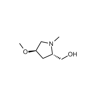 ((2S,4R)-4-甲氧基-1-甲基吡咯烷-2-基)甲醇结构式