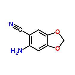 6-Amino-1,3-benzodioxole-5-carbonitrile结构式