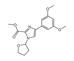 1-(2'-tetrahydrofuranyl)-2-carbomethoxy-4(5)-(3'',5''-dimethoxyphenyl)imidazole结构式