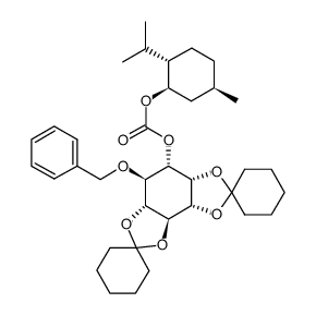 4-o-benzyl-3-(-)-carboxymenthyl-1,2:5,6-di-o-cyclohexylidene-l-myo-inositol Structure