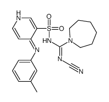 N-cyano-N'-[4-(3-methylanilino)pyridin-3-yl]sulfonylazepane-1-carboximidamide Structure