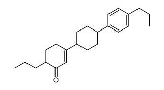 6-propyl-3-[4-(4-propylphenyl)cyclohexyl]cyclohex-2-en-1-one Structure