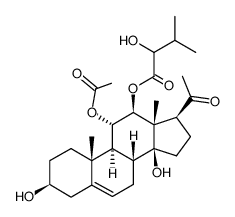 Pregn-5-en-20-one, 11-(acetyloxy)-3,14-dihydroxy-12-(2-hydroxy-3-methy l-1-oxobutoxy)-, (3beta,11alpha,12beta,14beta)- picture