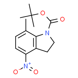 1H-INDOLE-1-CARBOXYLIC ACID,2,3-DIHYDRO-5-NITRO-,1,1-DIMETHYLETHYL ESTER结构式