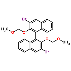 (R)-3,3'-二溴-双(甲氧基甲氧基)-1,1’-联萘酚结构式