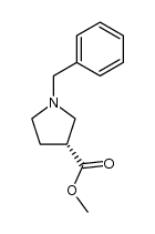 methyl (R)-(-)-1-(phenylmethyl)-3-pyrrolidinecarboxylate结构式