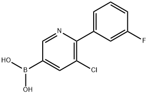 5-Chloro-6-(3-fluorophenyl)pyridine-3-boronic acid Structure