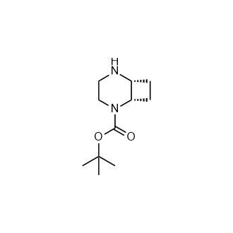 (1S,6R)-2,5-二氮杂双环[4.2.0]辛烷-2-羧酸叔丁酯结构式
